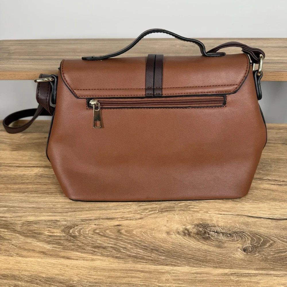 Crossbody Purse Crossbody Bag Two Tone‎ Brown 12